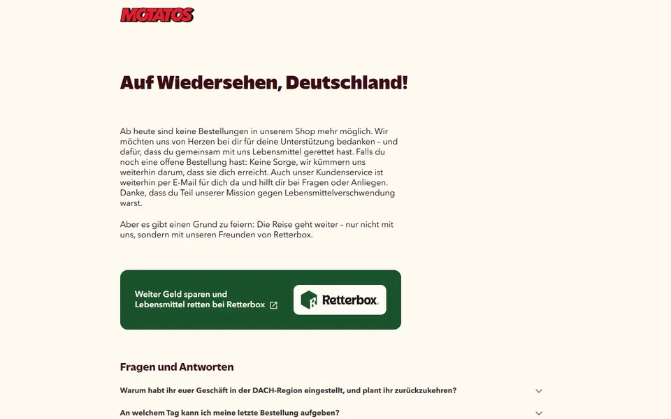 Motatos – Ansicht der Anbieter-Website