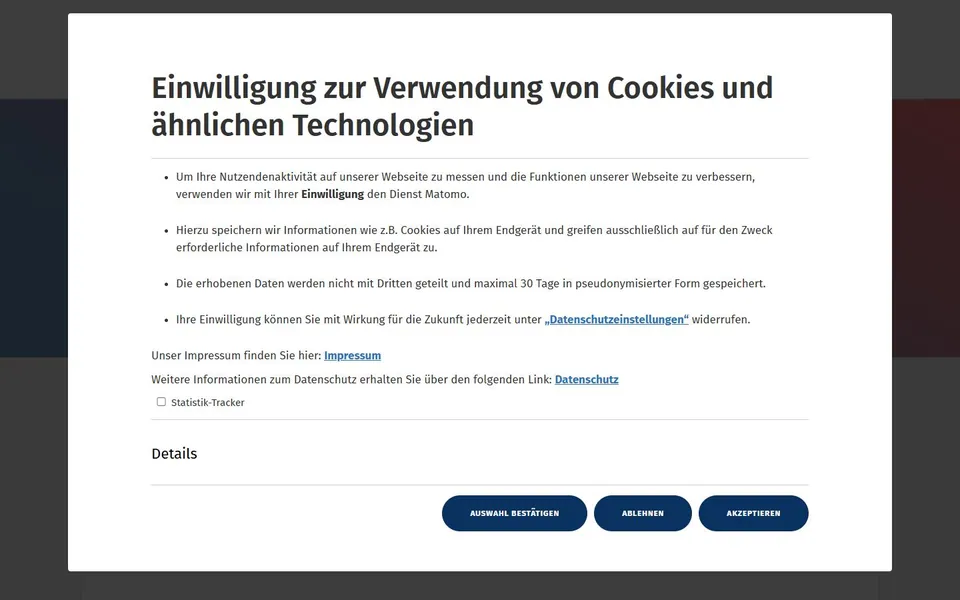 Destatis – Ansicht der Anbieter-Website