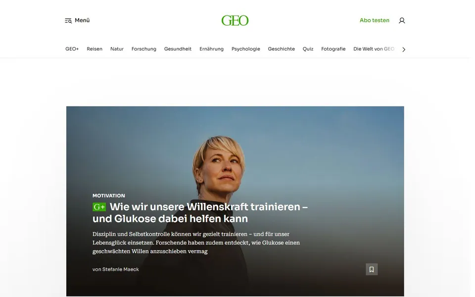 GEO – Ansicht der Anbieter-Website