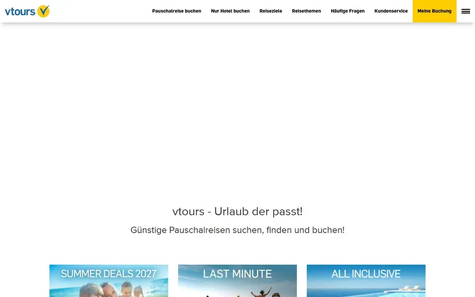 vtours – Ansicht der Anbieter-Website