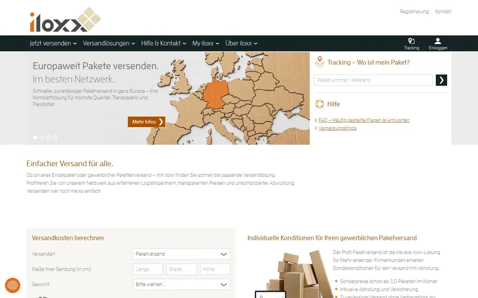 iloxx – Ansicht der Anbieter-Website