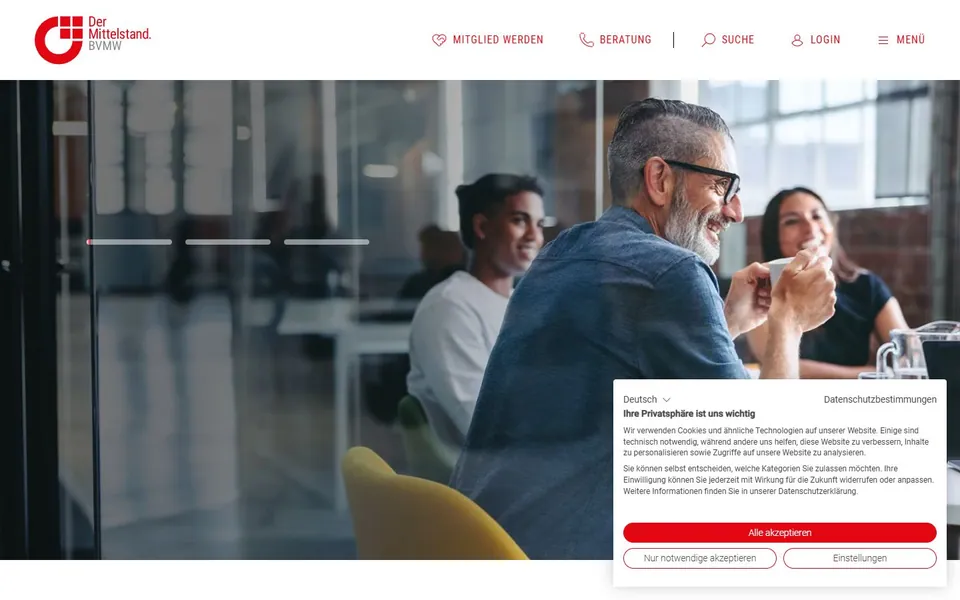 BVMW – Ansicht der Anbieter-Website