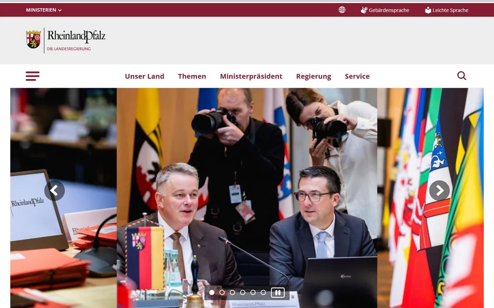 Rheinland-Pfalz – Ansicht der Anbieter-Website
