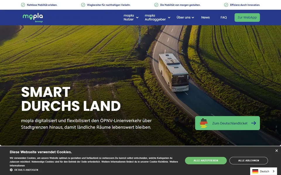 mo.pla – Ansicht der Anbieter-Website