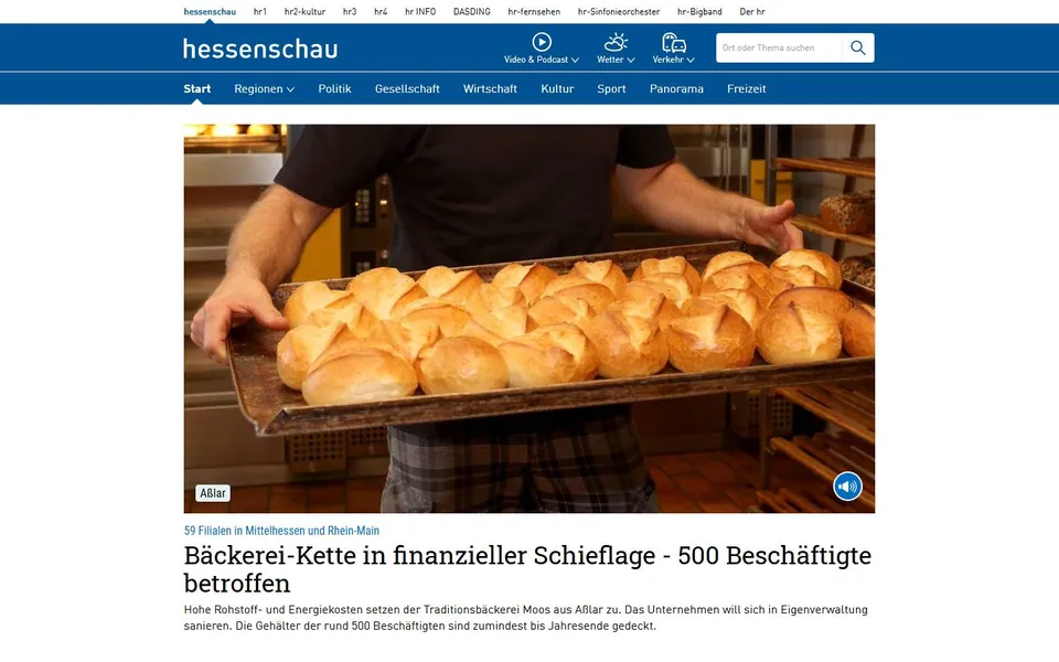 hessenschau – Ansicht der Anbieter-Website