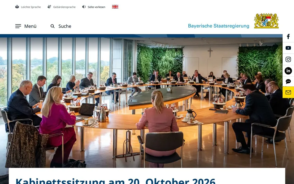Bayern – Ansicht der Anbieter-Website