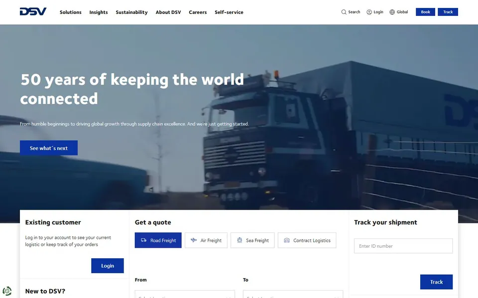 Schenker – Ansicht der Anbieter-Website
