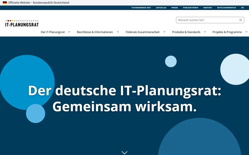 IT-Planungsrat – Ansicht der Anbieter-Website