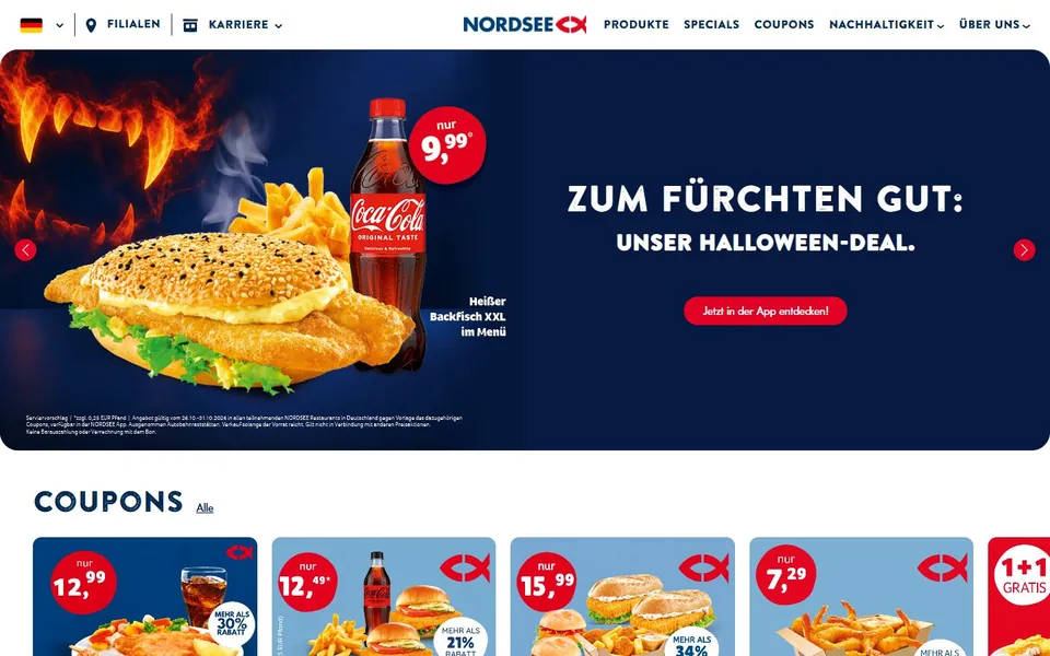 Nordsee – Ansicht der Anbieter-Website
