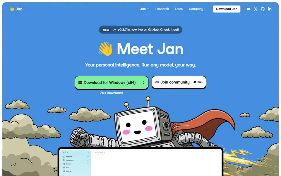 Jan – Ansicht der Anbieter-Website