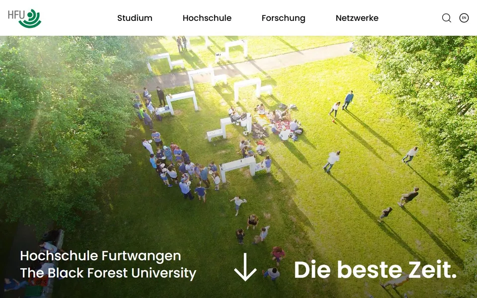 Hochschule Furtwangen - Informatik, Technik, Wirtschaft, Medien – Ansicht der Anbieter-Website