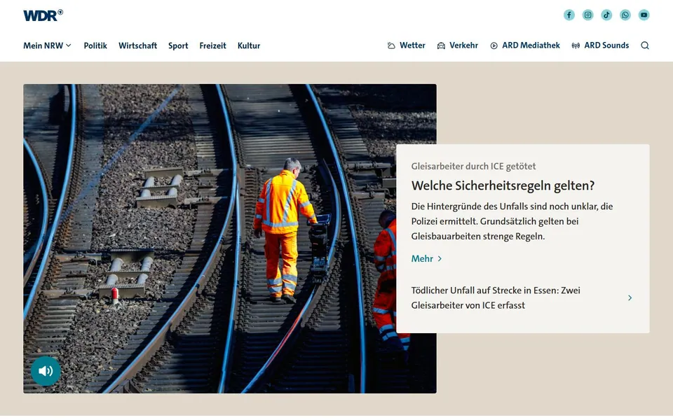 WDR – Ansicht der Anbieter-Website