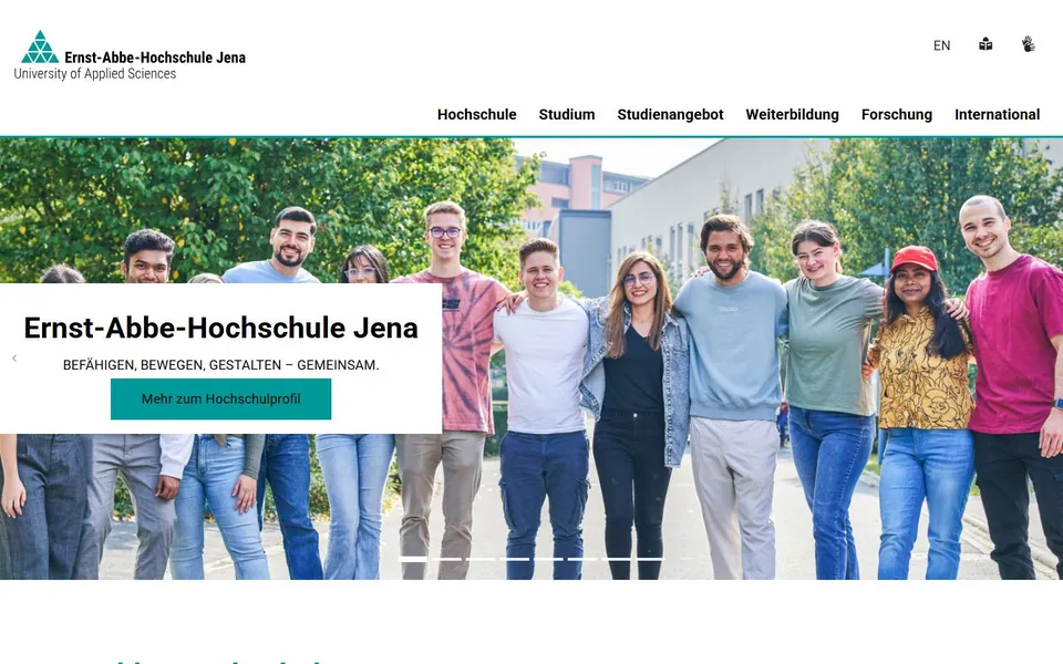 Ernst-Abbe-Hochschule Jena – Ansicht der Anbieter-Website