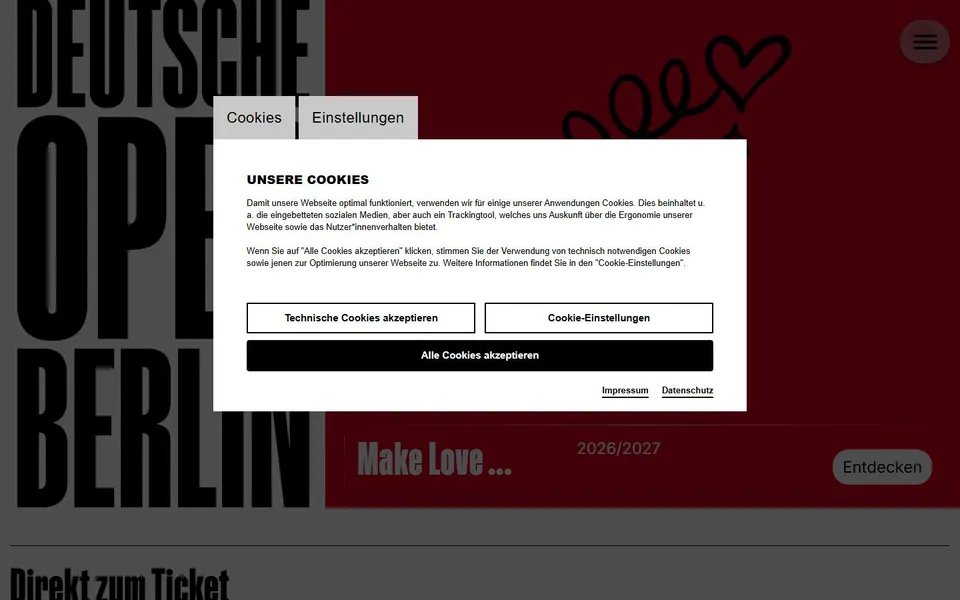 Deutsche Oper Berlin – Ansicht der Anbieter-Website