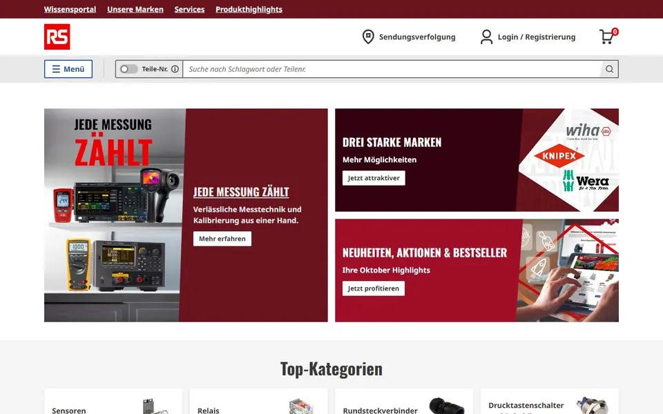 RS – Ansicht der Anbieter-Website