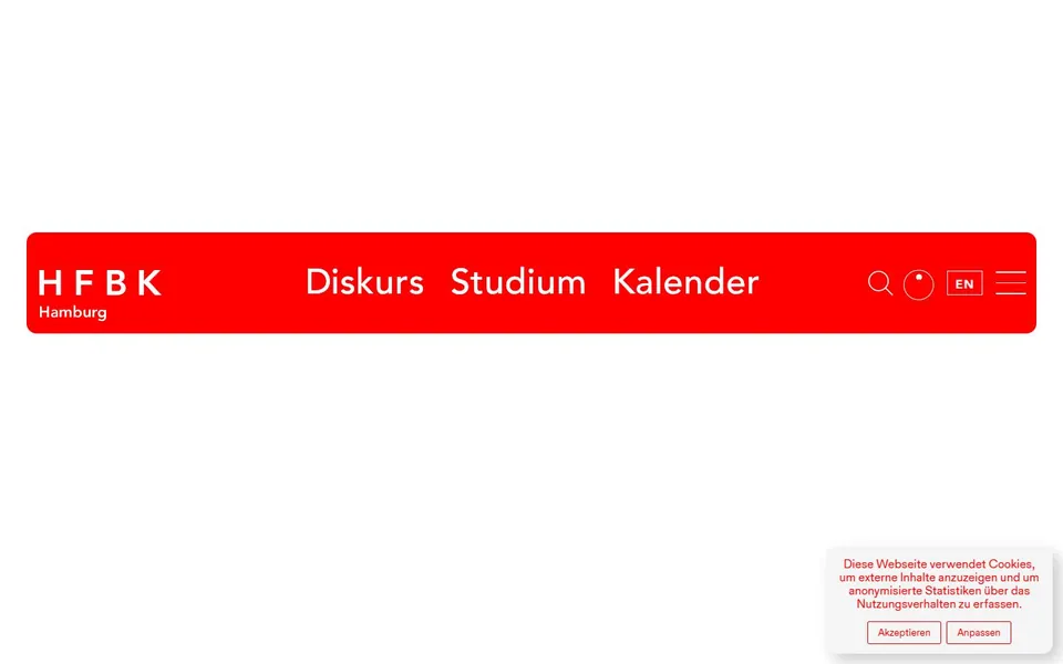 Hochschule für bildende Künste (HFBK) – Ansicht der Anbieter-Website