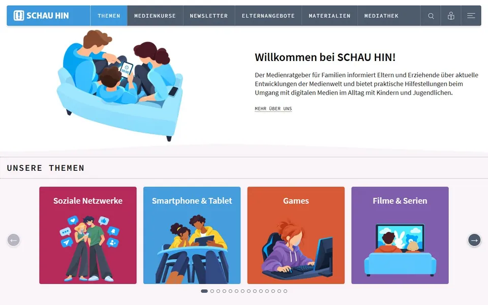 SCHAU HIN! – Ansicht der Anbieter-Website