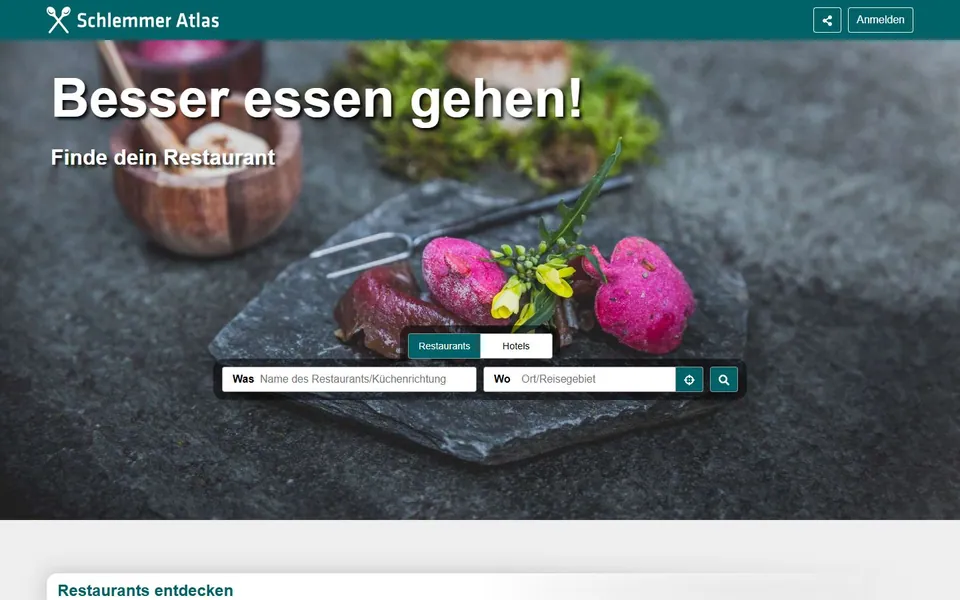 Schlemmer Atlas – Ansicht der Anbieter-Website
