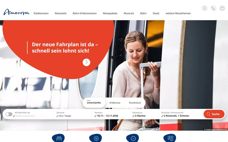 Ameropa – Ansicht der Anbieter-Website