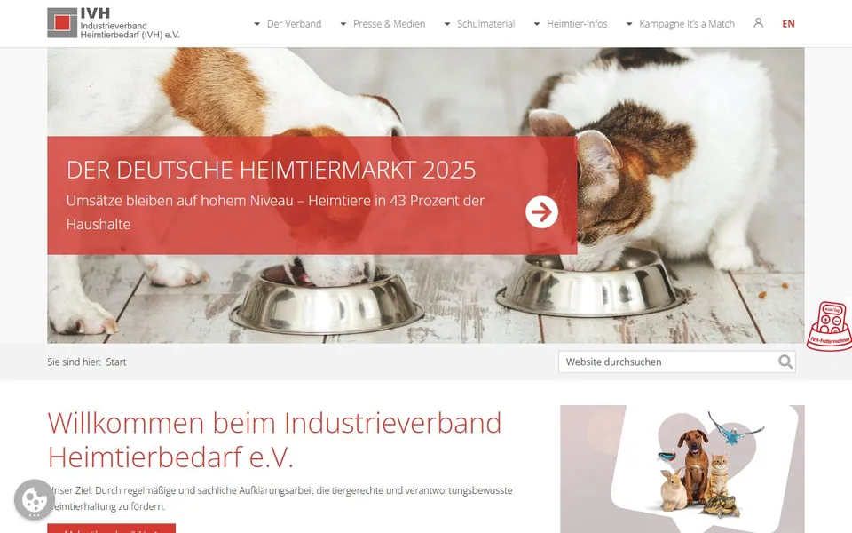 IVH – Ansicht der Anbieter-Website