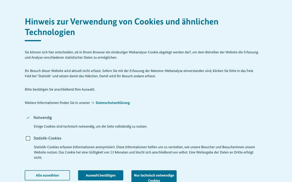 Wohngeld – Ansicht der Anbieter-Website