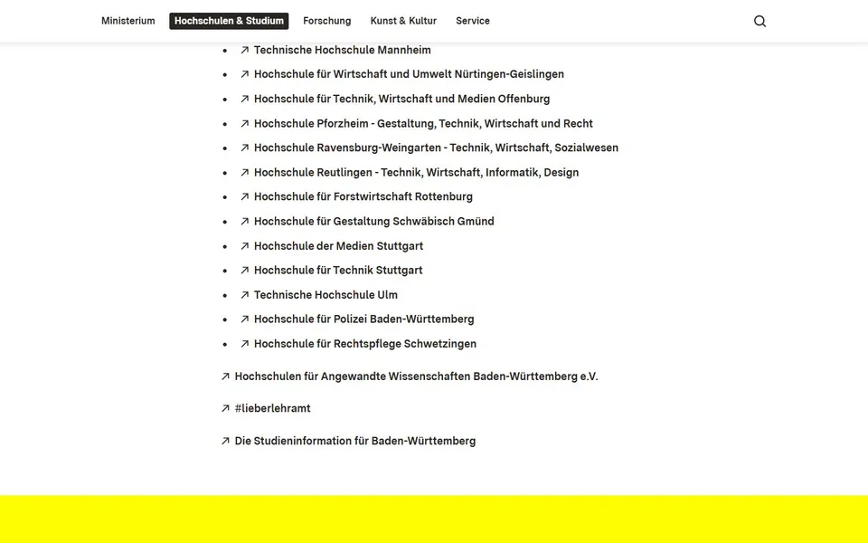 Hochschule für Polizei Baden-Württemberg – Offizieller Eintrag zur Hochschule