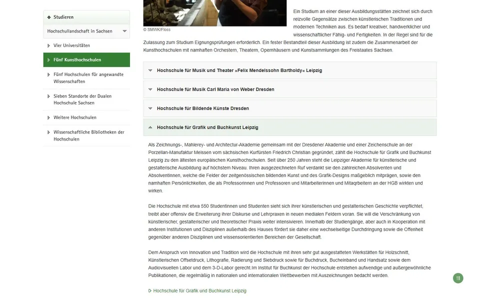 Hochschule für Grafik und Buchkunst Leipzig – Offizieller Eintrag zur Hochschule