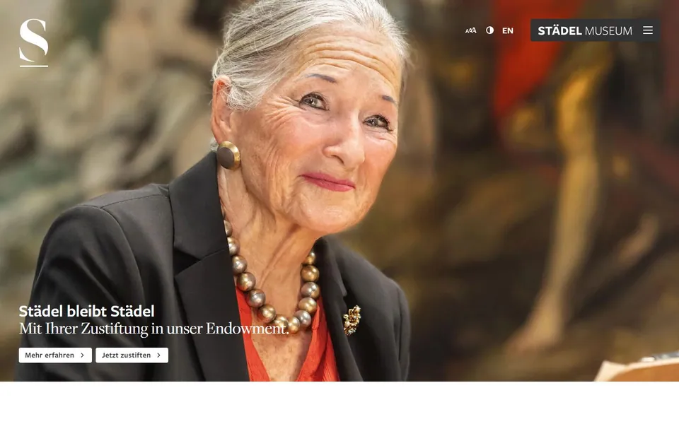 Städel Museum – Ansicht der Anbieter-Website