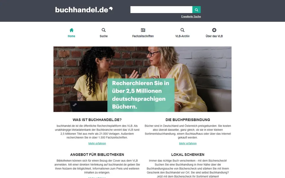 Buchhandel.de – Ansicht der Anbieter-Website