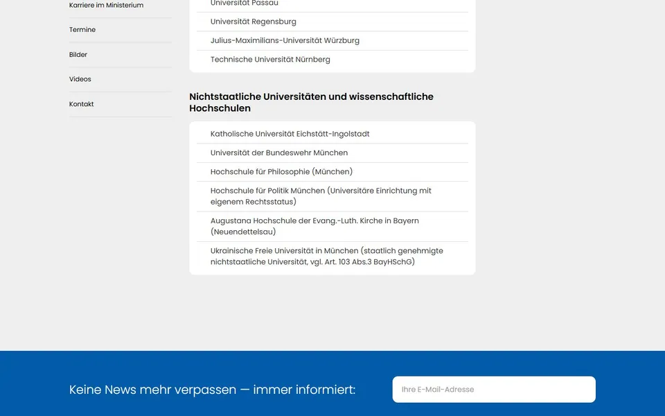 Augustana Hochschule der Evang.-Luth. Kirche in Bayern (Neuendettelsau) – Offizieller Eintrag zur Hochschule
